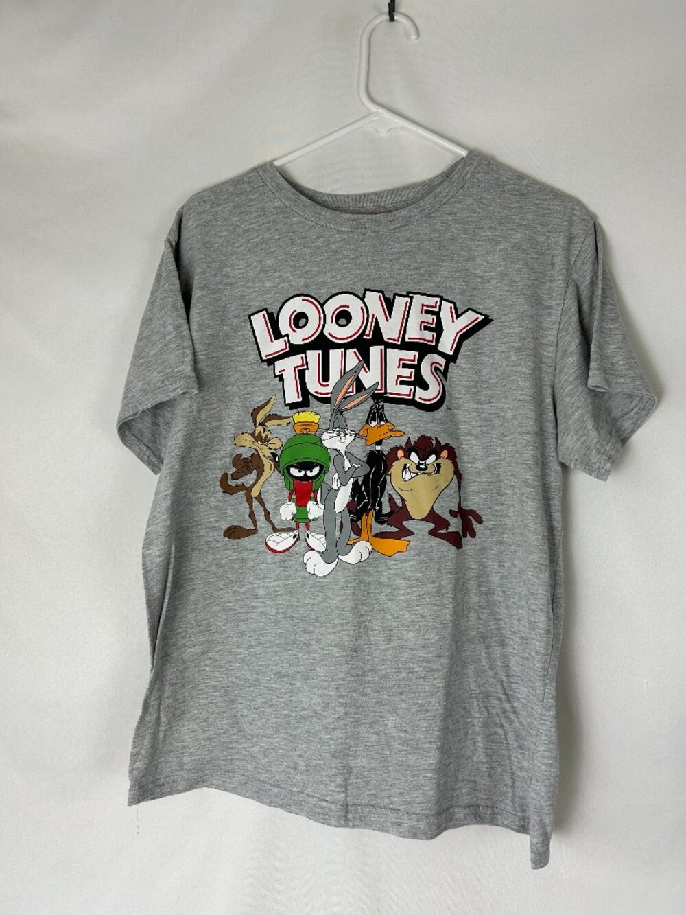Looney Tunes Men's T Shirt Bugs Bunny and Friends XL Gray